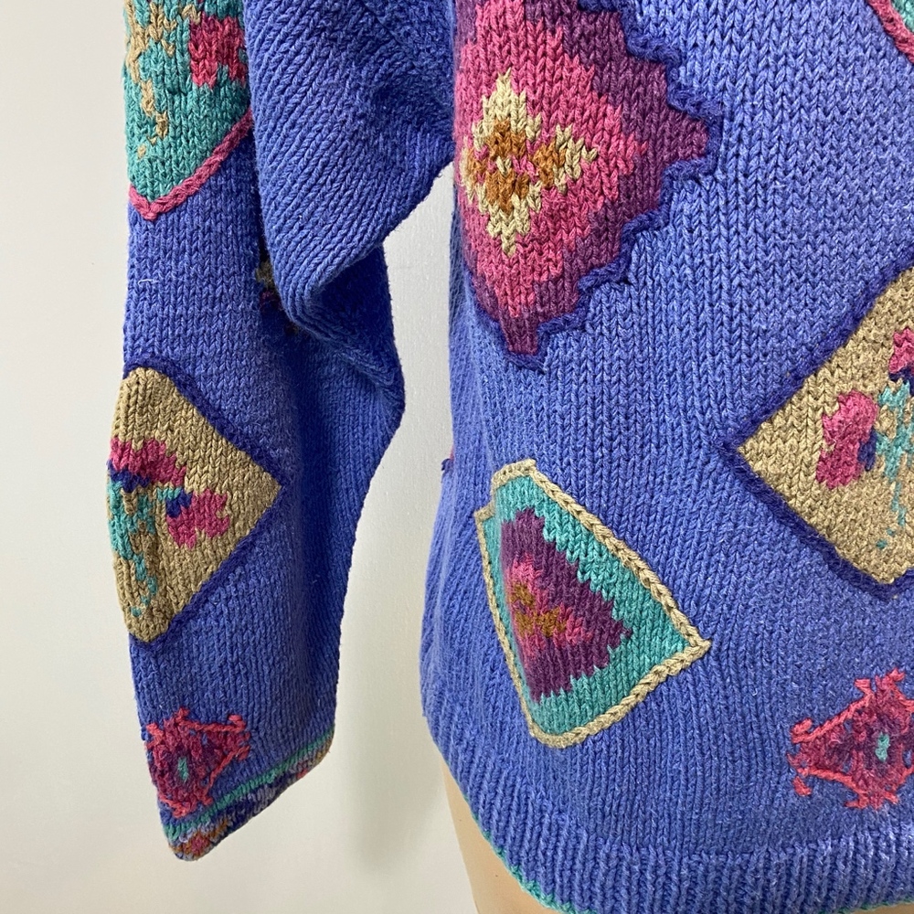 Vintage LL Bean Embroidered Chunky Knit Sweater - Picture 4 of 8